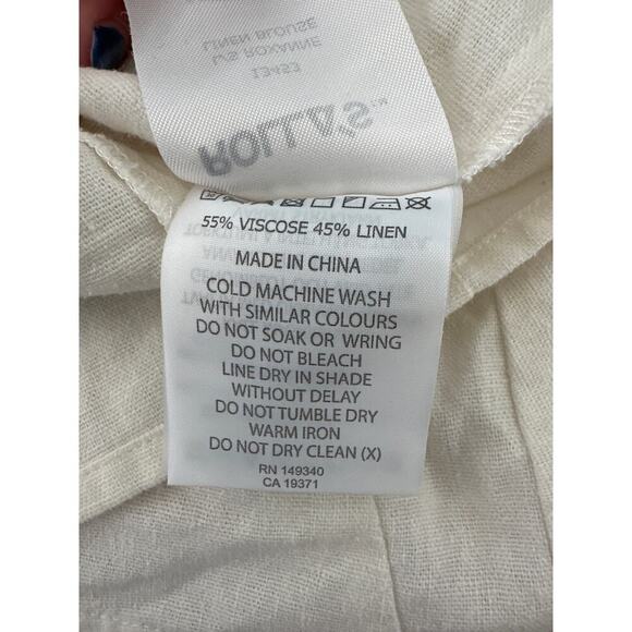 Rolla’s Roxanne L/S Linen Blend Top Square Neck Puff Sleeve XS Excellent - Picture 7 of 8